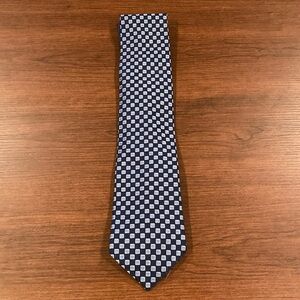 Tommy Hilfiger Tie - Blue Checkered Pattern (Vintage)